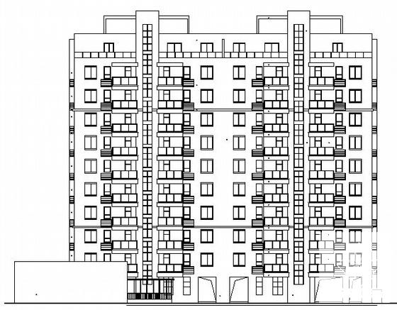 比较实用的9层住宅楼建筑CAD图纸 - 2