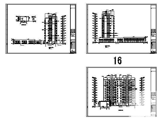 比较实用的9层住宅楼建筑CAD图纸 - 3