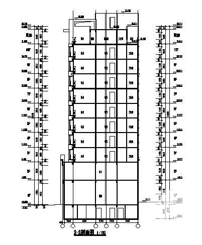 比较常见的10层住宅楼（11号楼）建筑CAD图纸 - 2