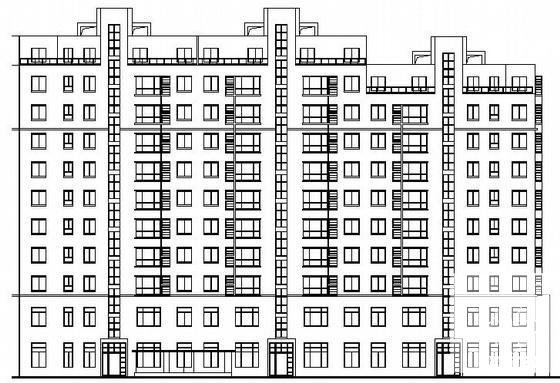 比较常见的10层住宅楼（11号楼）建筑CAD图纸 - 3