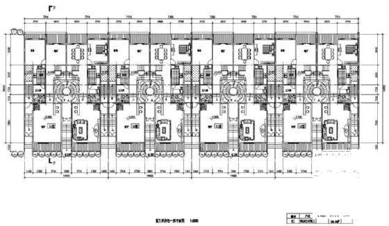 4层联排住宅楼建筑CAD图纸（一） - 2