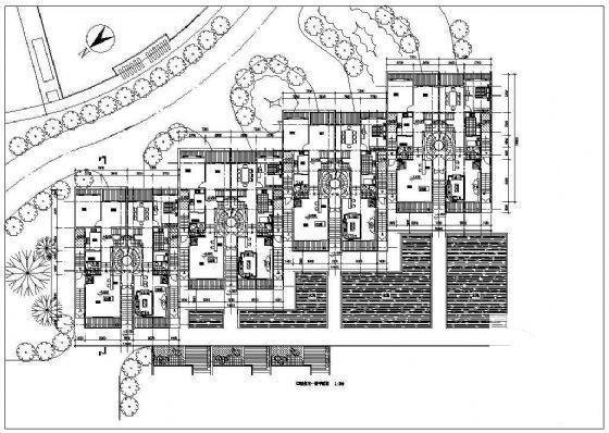 4层联排住宅楼建筑CAD图纸（二） - 3