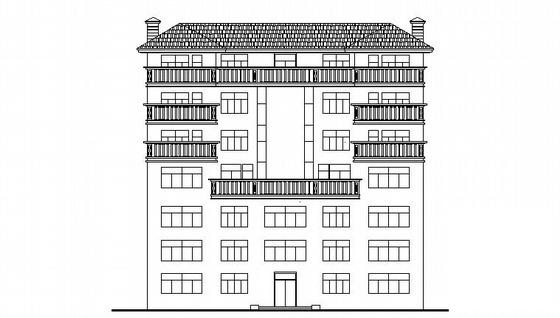 沿街6层住宅楼建筑CAD图纸扩初图纸 - 1
