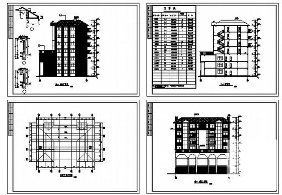 沿街6层住宅楼建筑CAD图纸扩初图纸 - 3