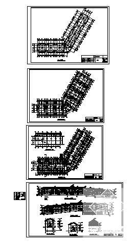 城市别墅式组合住宅楼建筑结构CAD施工图纸 - 1