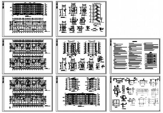 经典大方的6层住宅楼建筑CAD施工图纸 - 4