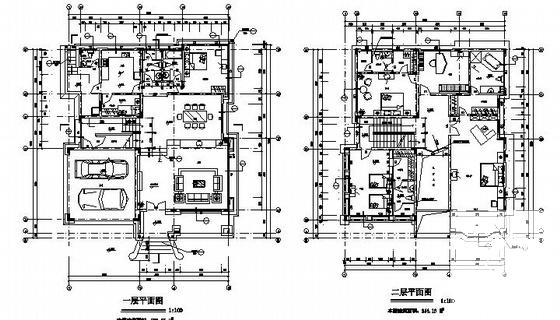 高尚别墅区3层别墅建筑CAD图纸案图纸 - 2