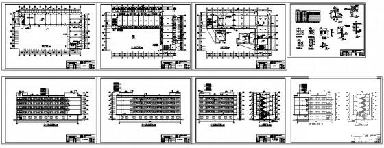 工厂5层宿舍楼建筑CAD施工图纸 - 1
