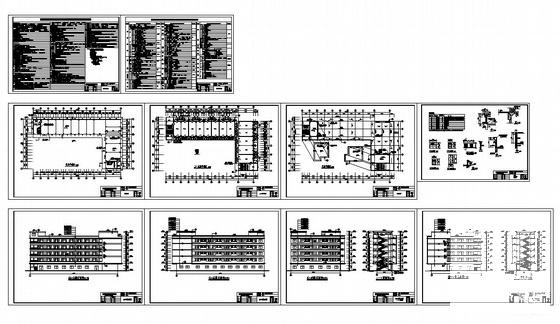 工厂5层宿舍楼建筑CAD施工图纸 - 2