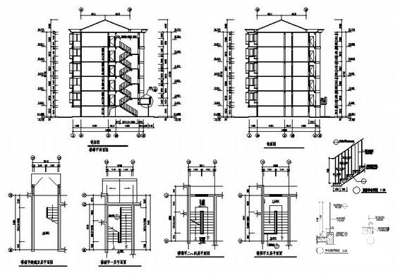 经典实用的6层住宅楼建筑CAD施工图纸 - 2