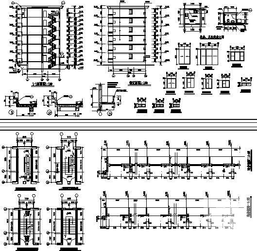 6层住宅楼建筑CAD施工图纸 - 3