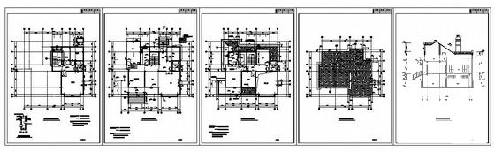 2层欧式别墅建筑CAD施工图纸（A户型） - 1