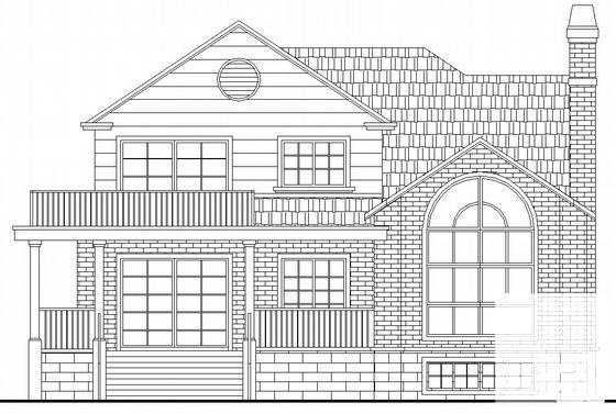 2层欧式别墅建筑CAD施工图纸（A户型） - 4