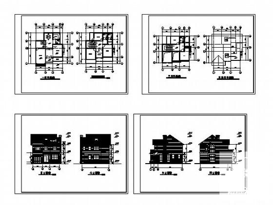 简单的2层小型别墅建筑CAD图纸 - 4