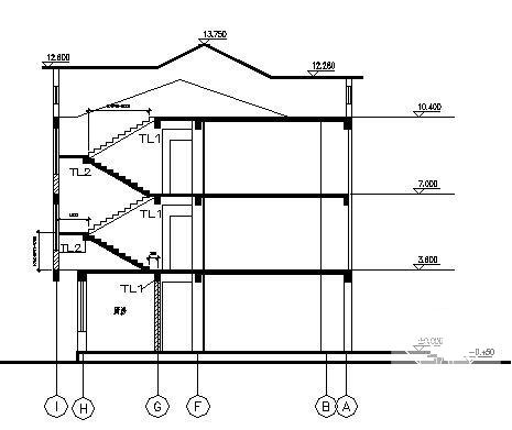 3层私人别墅建筑结构CAD图纸 - 1