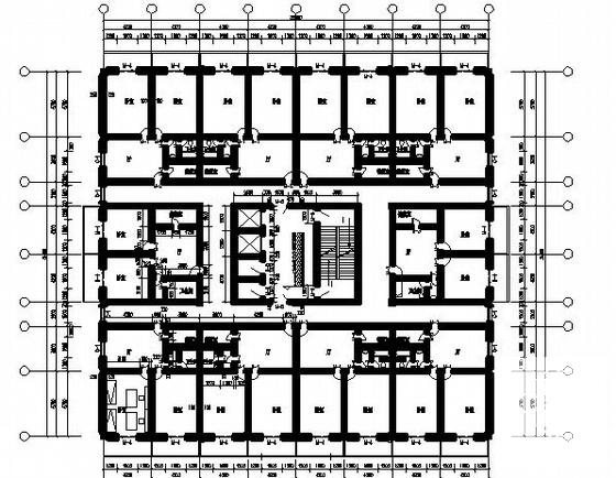 丙类13层学生公寓建筑结构方案设计CAD图纸 - 4