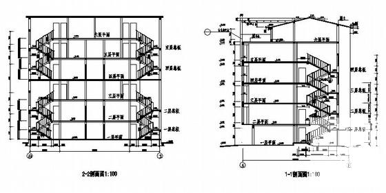 5层住宅楼建筑CAD施工方案图纸 - 4