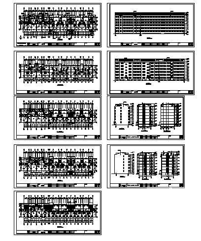 6层住宅楼建筑CAD施工方案图纸 - 2