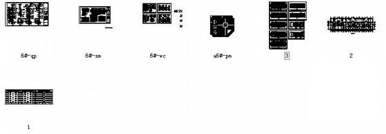 6层住宅楼建筑CAD施工方案图纸 - 3