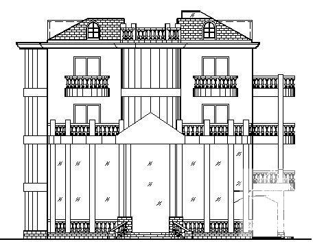 4层别墅建筑结构水电CAD施工图纸 - 1
