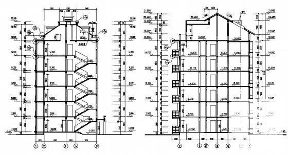 花苑6层住宅楼建筑结构水暖CAD施工图纸 - 3