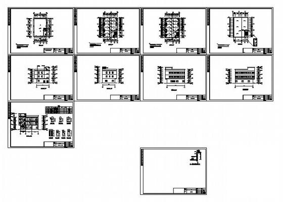 比较受欢迎的3层小型住宅楼建筑CAD图纸 - 2