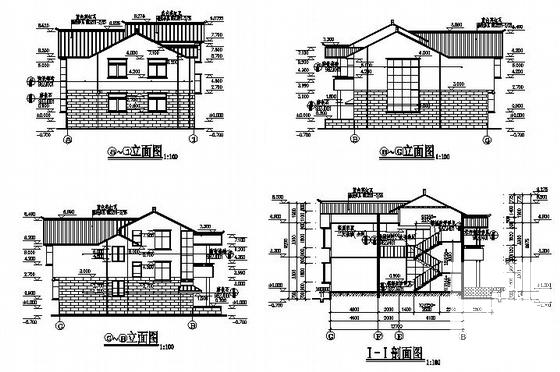 3层独立别墅建筑扩初CAD图纸（标注详细） - 3