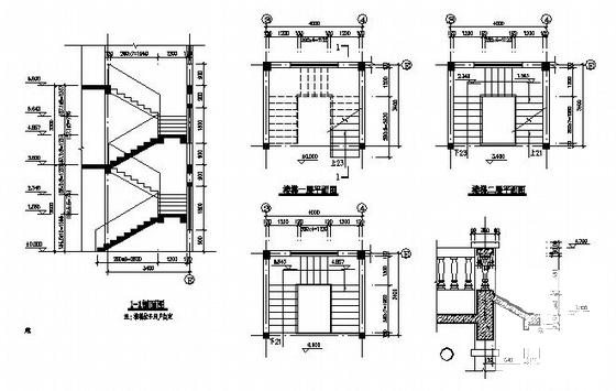3层单体别墅建筑CAD施工图纸 - 1