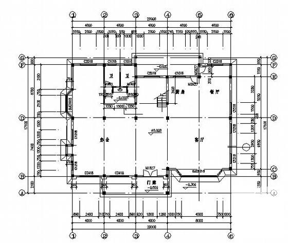 3层单体别墅建筑CAD施工图纸 - 3