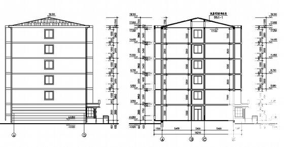 6层厂区宿舍楼工程建筑扩初CAD图纸（标注详细） - 3