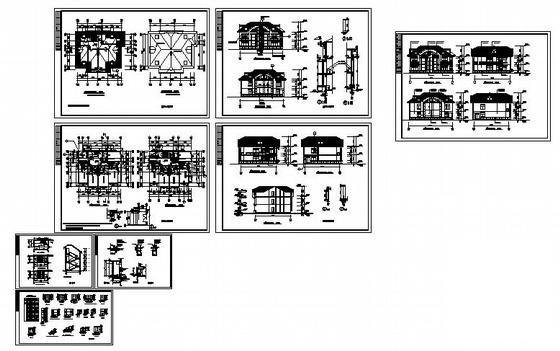 2层疗养别墅建筑CAD施工图纸 - 4