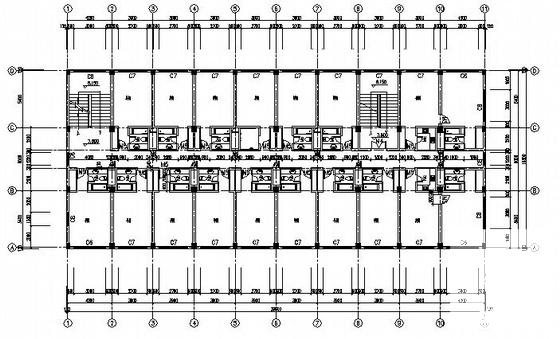 经典的3层公司宿舍楼建筑CAD图纸 - 1