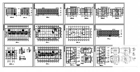 经典的3层公司宿舍楼建筑CAD图纸 - 4