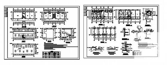 精美的2层宿舍建筑结构CAD图纸 - 1