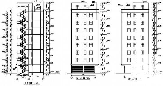 9层框架住宅楼建筑结构设计CAD图纸 - 2