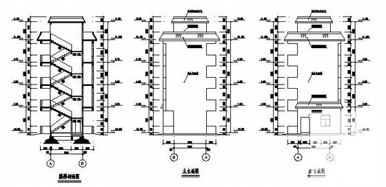 精美份4层宿舍建筑扩初CAD图纸 - 3