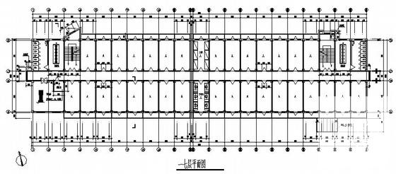 农业大学8层学生公寓建筑CAD图纸 - 1