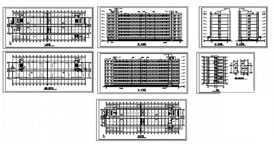 农业大学8层学生公寓建筑CAD图纸 - 2