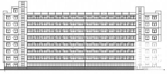 农业大学8层学生公寓建筑CAD图纸 - 4