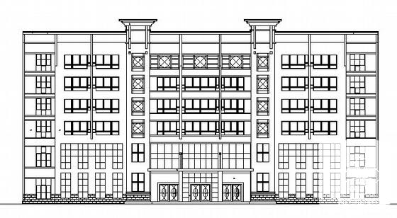 比较简单的6层商住楼建筑CAD图纸 - 2