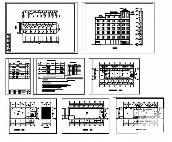 8层框架结构宿舍楼建筑方案设计CAD图纸 - 4