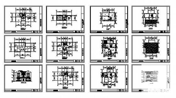 2层小别墅建筑设计方案设计CAD图纸 - 2