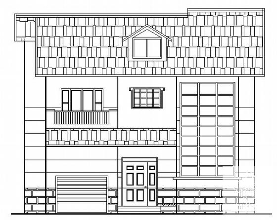 2层小别墅建筑设计方案设计CAD图纸 - 4