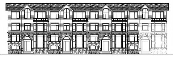 砖混结构3层联体别墅建筑CAD施工图纸 - 4