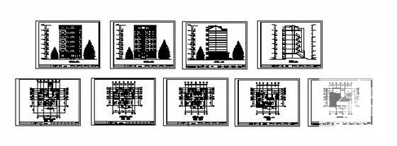 6层坡屋面住宅楼建筑方案设计CAD图纸 - 1
