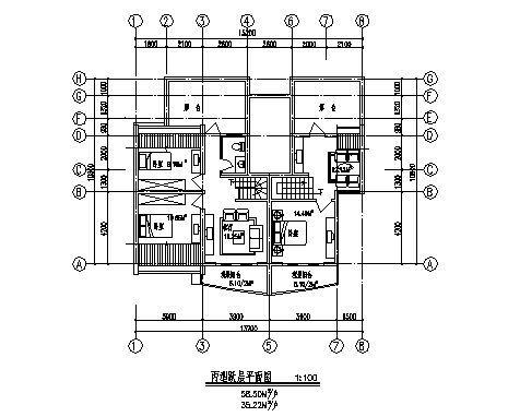 6层坡屋面住宅楼建筑方案设计CAD图纸 - 3