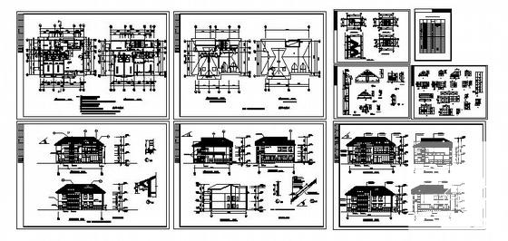 砌体结构2层别墅建筑CAD施工图纸 - 1