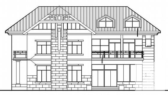 砌体结构2层别墅建筑CAD施工图纸 - 4