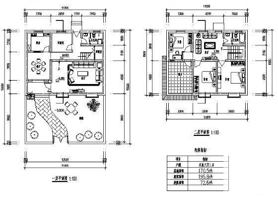 新农村建设砖混结构2层农村住宅楼建筑方案设计CAD图纸 - 2