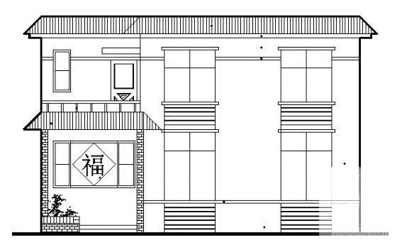 新农村建设砖混结构2层农村住宅楼建筑方案设计CAD图纸 - 4